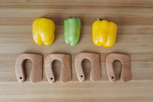 Load image into Gallery viewer, Montessori wooden toddler toys, safe wooden knife and cutting board for kids, gift for kids