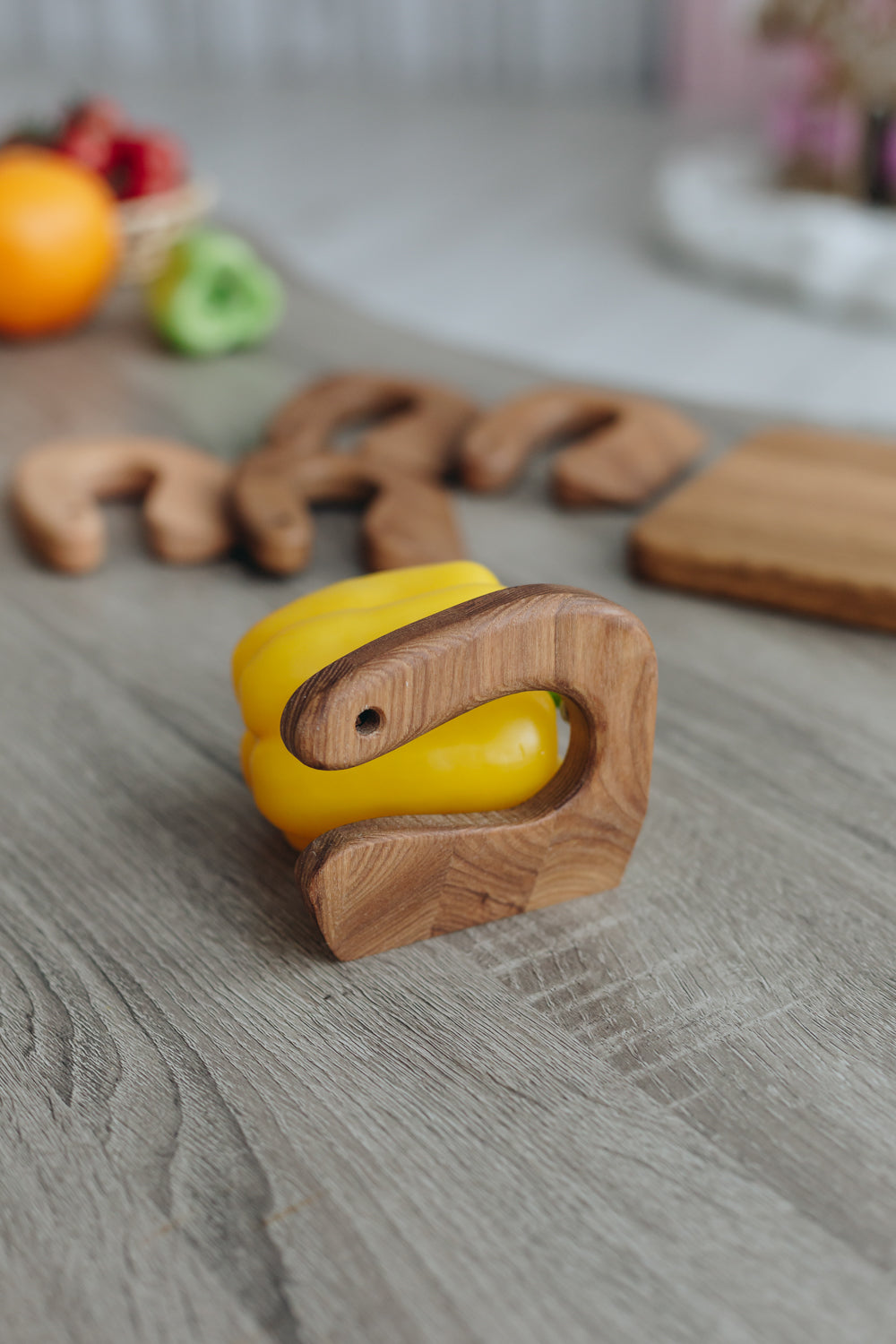 Safe Wooden Knife for Kids and Cutting Board, Toddler Utensil Montesso –  olivkawood