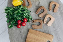 Load image into Gallery viewer, Montessori wooden toddler toys, safe wooden knife and cutting board for kids, gift for kids