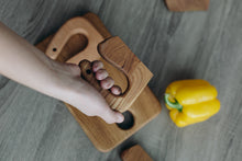 Load image into Gallery viewer, Montessori wooden toddler toys, safe wooden knife for kids, gift for kids