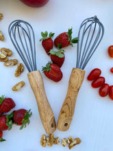 Load image into Gallery viewer, Safe Wooden Knife for Kids and Small Whisk set, Children's Utensil Montessori Knife, Toddler Butter Knife Vegetable and Fruit Cutter