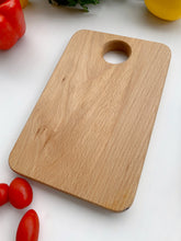 Load image into Gallery viewer, Safe Wooden Knife for Kids and Cutting Board, Toddler Utensil Montessori Toy, Child Oak Chopping board and 3 Choppers Set