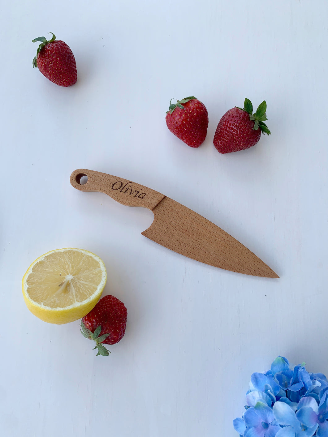 Personalised Safe Wooden Butter Knife for Kids, Montessori Knife