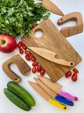 Load image into Gallery viewer, Personalised Safe Wooden Knife for Kids and Small Whisk set
