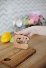 Load image into Gallery viewer, Montessori wooden toddler toys, safe wooden knife for kids, gift for kids
