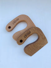 Load image into Gallery viewer, Personalised Safe Wooden Knife for Kids, Kids Utensil Montessori Knife, Beech Wood
