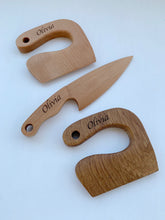 Load image into Gallery viewer, Personalised Safe Wooden Butter Knife for Kids, Montessori Knife
