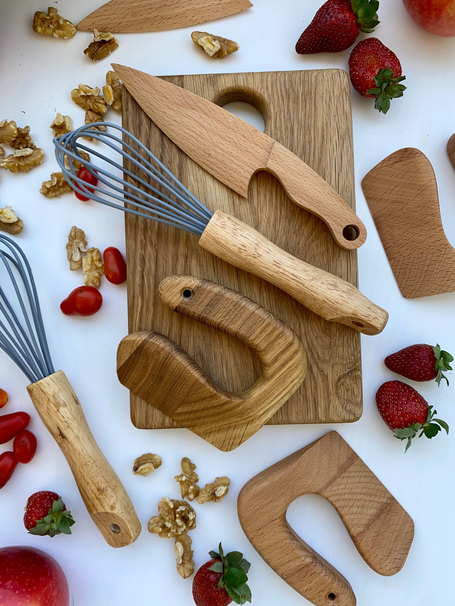 Wooden Safe Knife for Kids Utensil Montessori Chopper, Vegetable Fruit  Cutter US