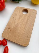 Load image into Gallery viewer, Safe Wooden Knife for Kids and Cutting Board, Toddler Utensil Montessori Toy, Child Oak Chopping board and 3 Choppers Set
