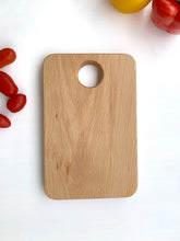 Load image into Gallery viewer, Wooden Safe Knife for Kids and Oak Cutting Board, Montessori Toddler Knife and Board set
